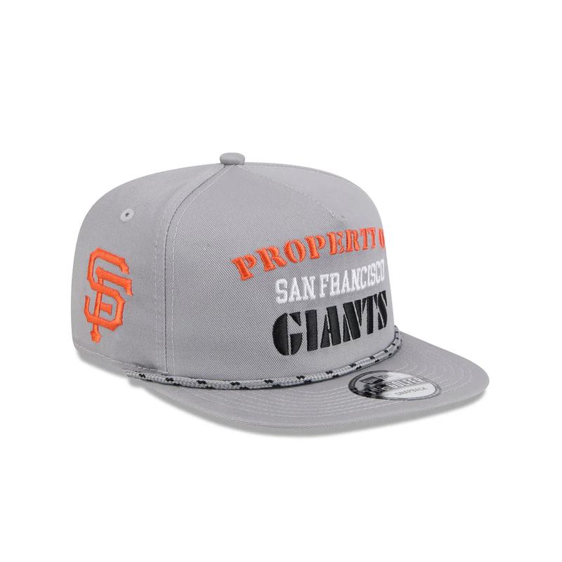 New Era San Francisco Vintage Gray Rope Golfer Snapback Hat-Gray