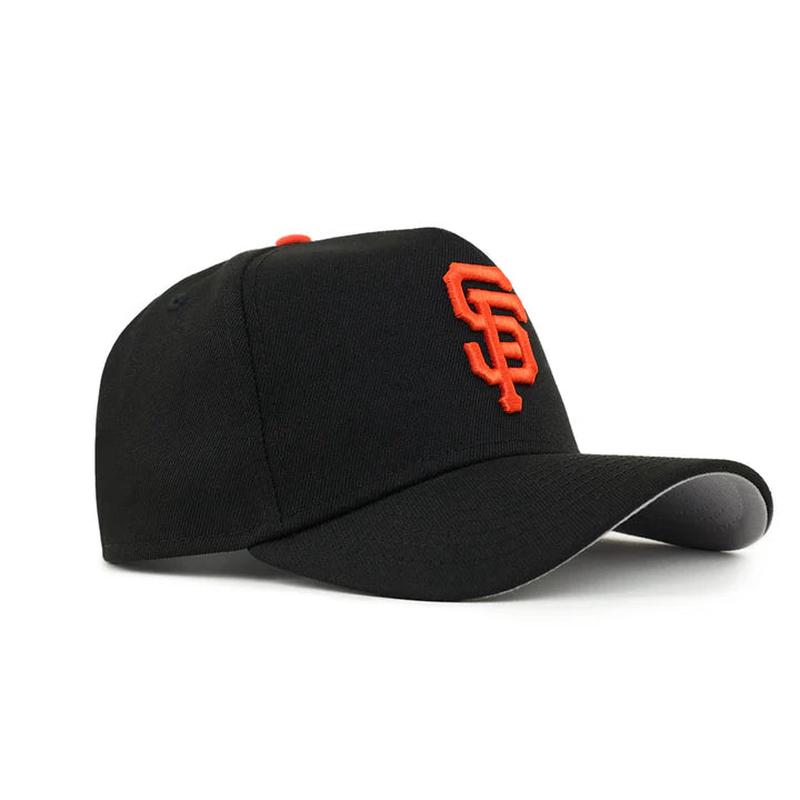 New Era San Francisco Giants A-Frame 9FORTY Adjustable Snapback Hat-Black