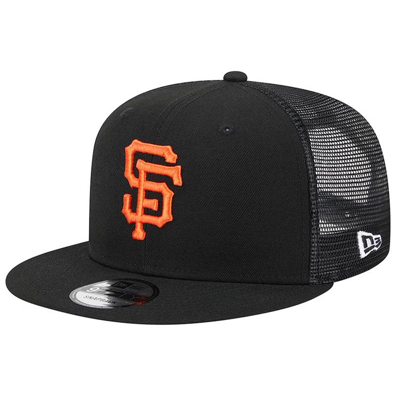 New Era Kids San Francisco Giants Trucker 9FIFTY Snapback Hat - Black