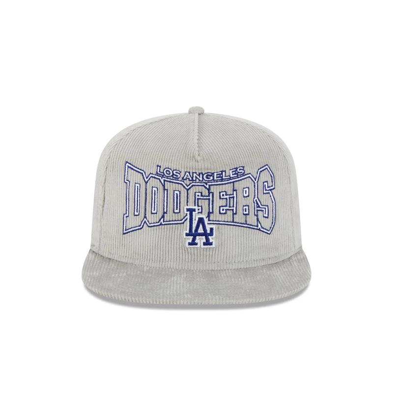 New Era Los Angeles Dodgers Corduroy Gray Cord Golfer Snapback Hat