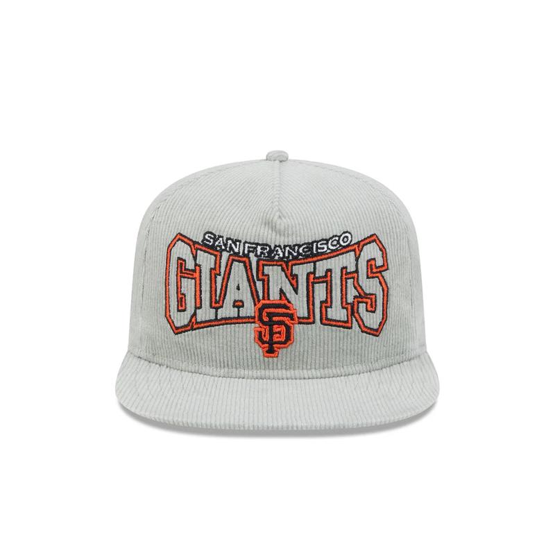New Era San Francisco Giants Corduroy Gray Cord Golfer Snapback Hat