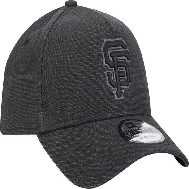 New Era San Francisco Giants Logo Essentials A Frame 9FORTY Adjustable Hat-Charcoal Black