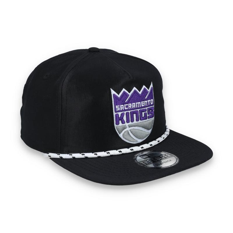 New Era Sacramento Kings Golfer Team Rope Snapback Hat - Black