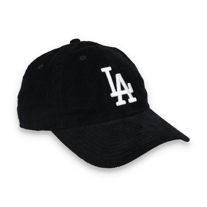 New Era Los Angeles Dodgers Corduroy 9TWENTY Adjustable Hat-Black/White