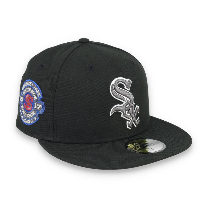 New Era Chicago White Sox 1917 World Series Side Patch 59FIFTY Fitted Hat-Metallic Grey/Black