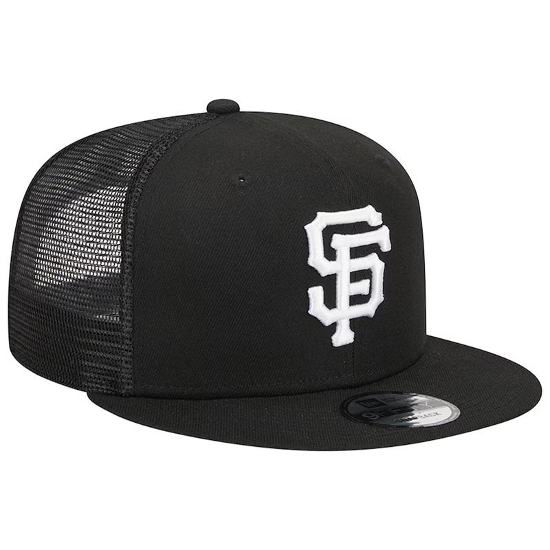 New Era San Francisco Giants Trucker 9FIFTY Snapback Hat-Black/White