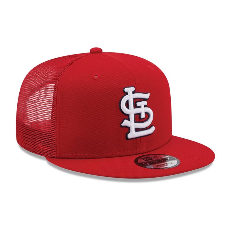 New Era St. Louis Cardinals Team Color 9FIFTY Trucker Snapback Hat-Red