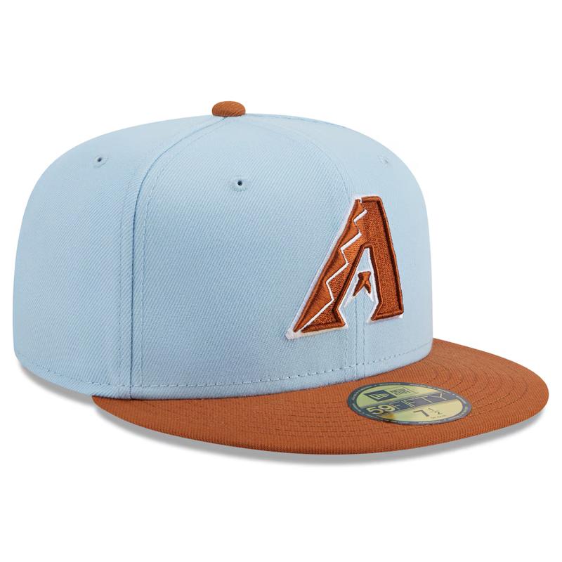 New Era Arizona Diamondbacks Color Pack 59FIFTY Fitted Hat-Light Blue/Rust Orange