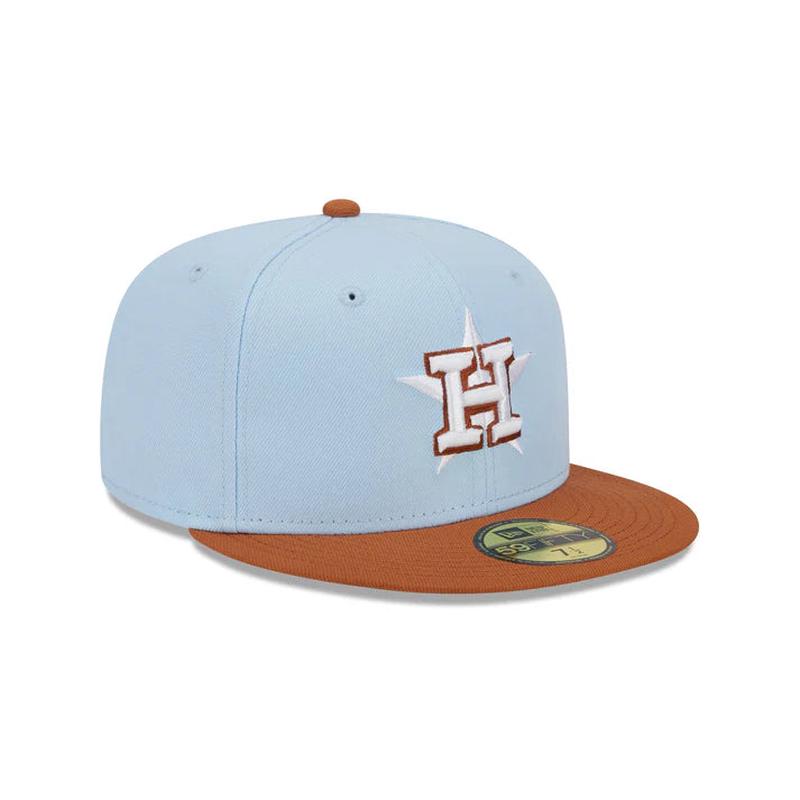 New Era Houston Astros Color Pack 59FIFTY Fitted Hat-Light Blue/Rust Orange