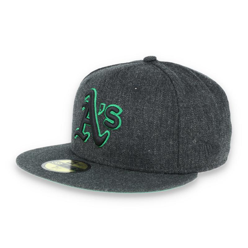 Oakland Athletics New Era 59FIFTY Cap-Heather Grey/Black