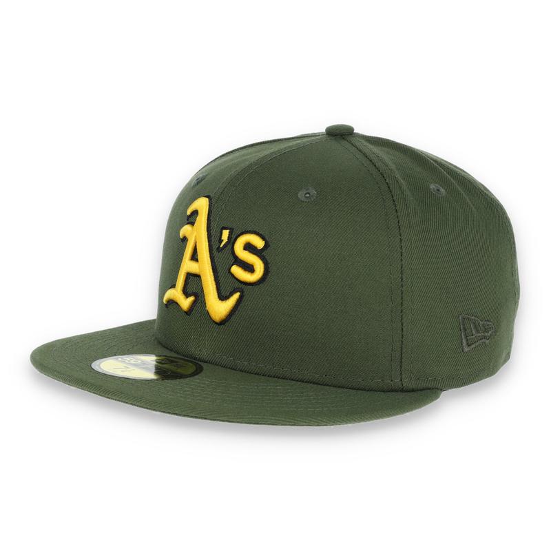 Oakland Athletics New Era 59Fifty Cap-OLIVE/yellow