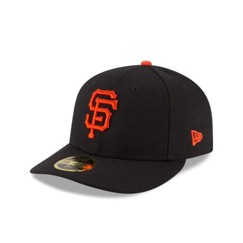 SAN FRANCISCO GIANTS ALTERNATE COLLECTION 59FIFTY FITTED-ON-FIELD COLLECTION LOW Profile -BLACK/black/orange