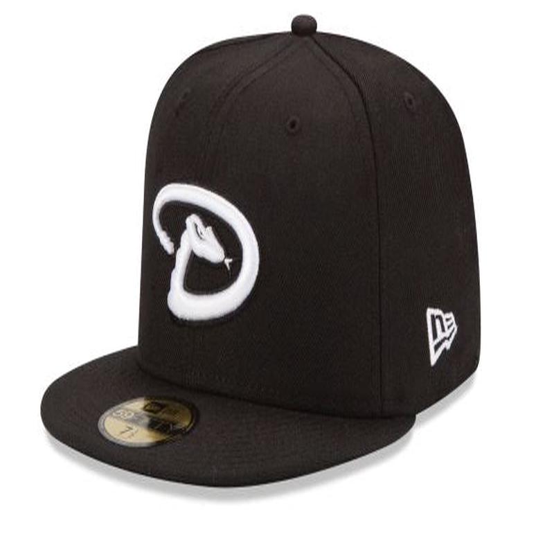 ARIZONA DIAMONDBACKS NEW ERA BASIC COLLECTION FITTED 59FIFTY-BLACK AND WHITE