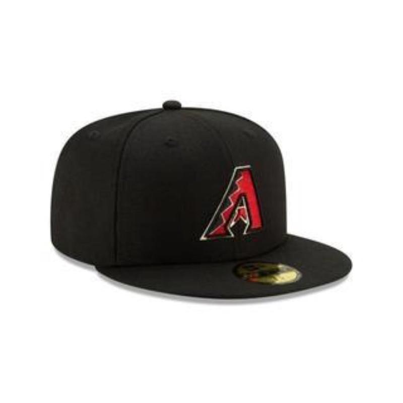 ARIZONA DIAMONDBACKS NEW ERA HOME AUTHENTIC COLLECTION 59FIFTY FITTED-ON-FIELD COLLECTION BLACK/RED