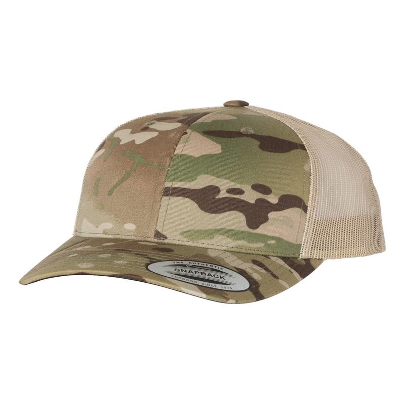 Classics Six-Panel Retro Trucker Cap-Multicam Green/Khaki