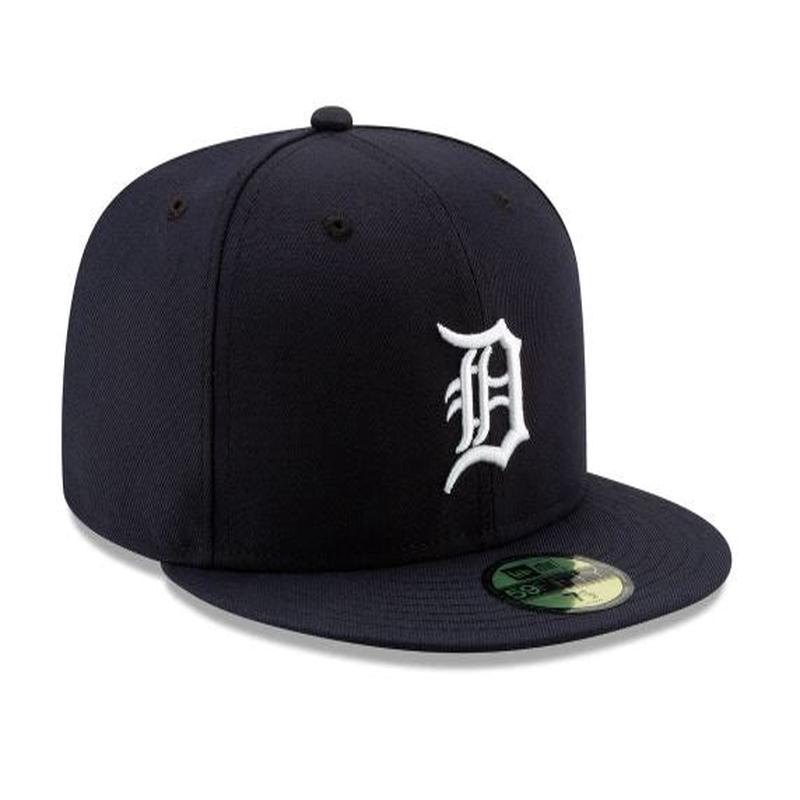 DETROIT TIGERS NEW ERA HOME AUTHENTIC COLLECTION 59FIFTY FITTED-ON-FIELD COLLECTION-NAVY