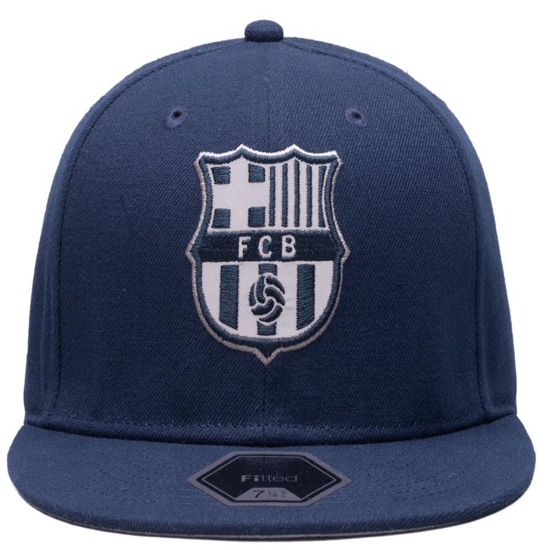 FI COLLECTION FC BARCELONA BRAVEHEART FITTED HAT-NAVY
