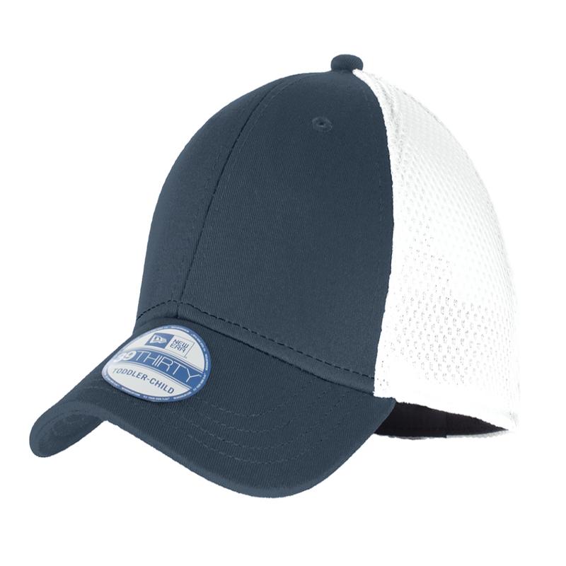 New Era - Youth Stretch Mesh Cap-Deep Navy/White
